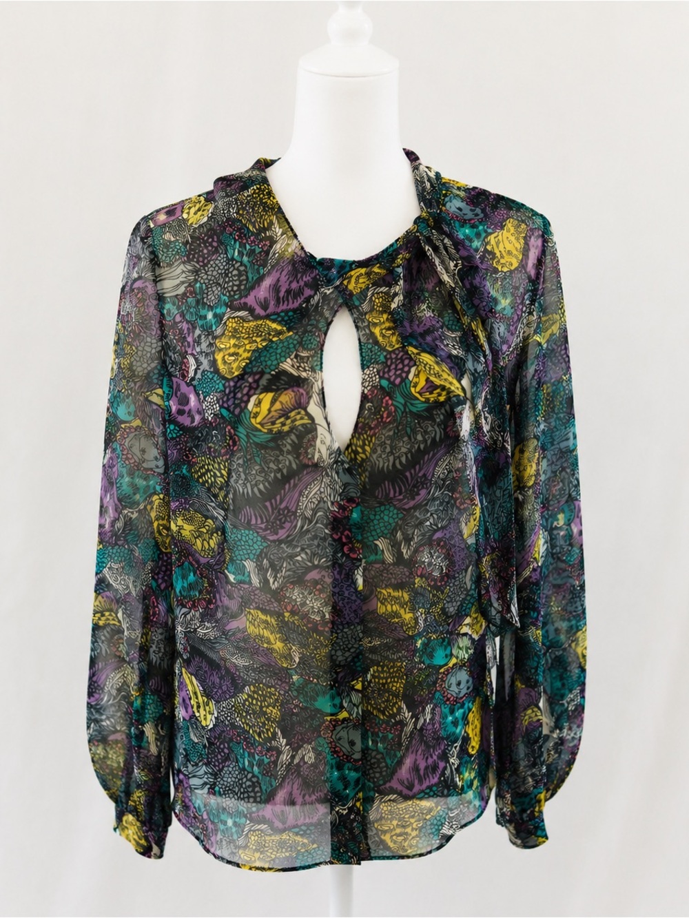 Chloé 2008 Runway Silk Blouse Archival Y2K 100% Silk FR 34/US 2 - Picture 3 of 6